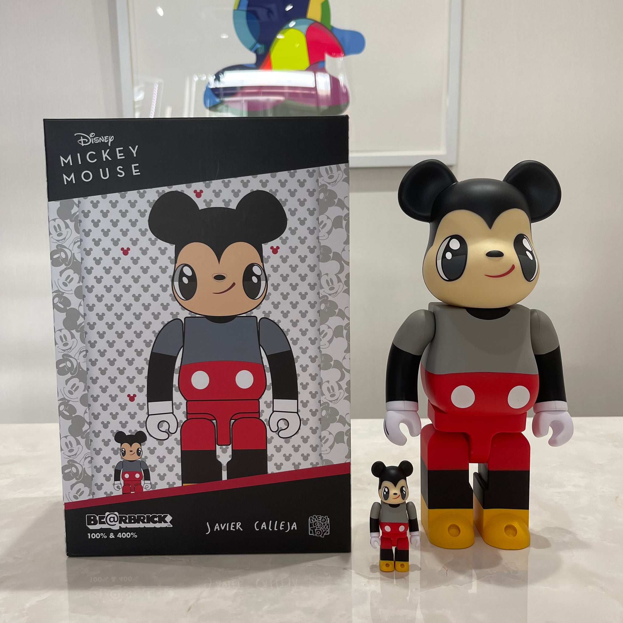BE@RBRICK JAVIER CALLEJA MICKEY MOUSE 100％ & 400％, 2021