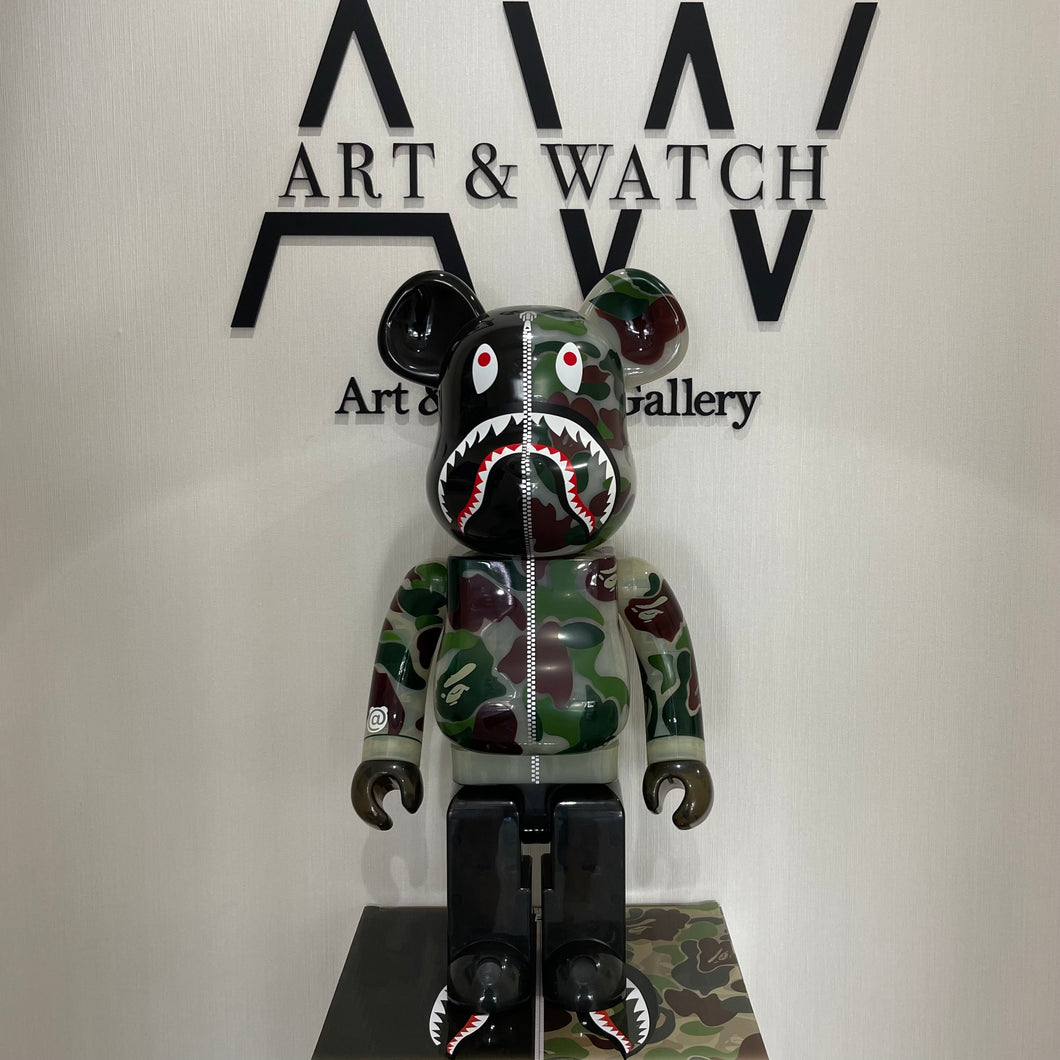 BE@RBRICK BAPE CLEAR ABC CAMO SHARK (GREEN) 1000％, 2020